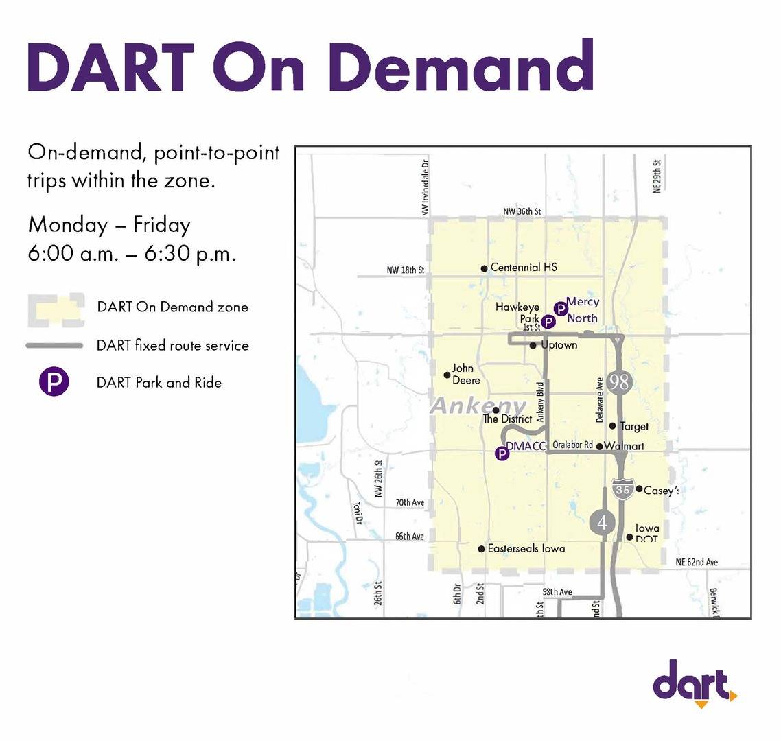 DART On Demand Ankeny DART Des Moines Area Regional Transit Authority